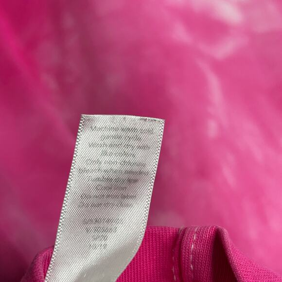 Athleta Top Womens Large Pink Tee Tie Dye Cotton Oversized Boxy Fit Chest Pocket - Picture 8 of 8